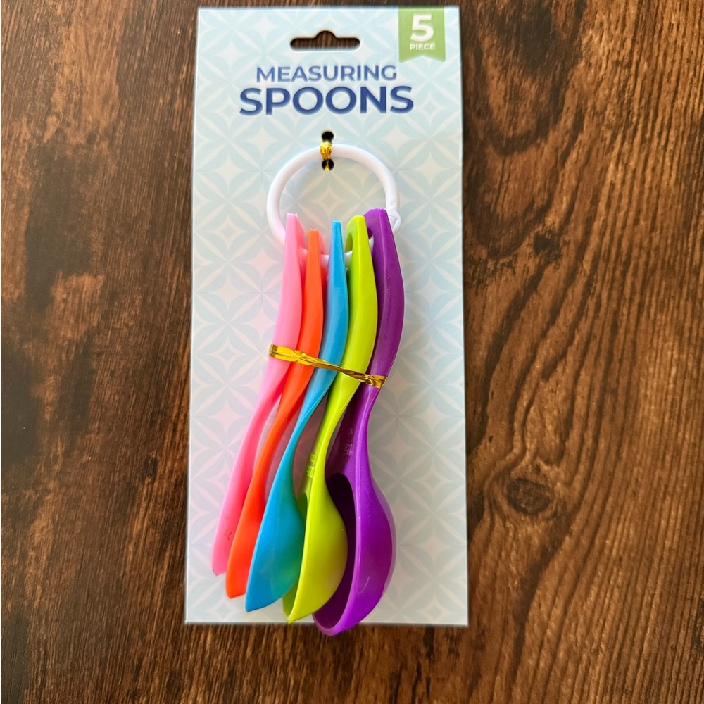 Colorful 5-Piece Measuring Spoons - Multi Color - Picture 2 of 9